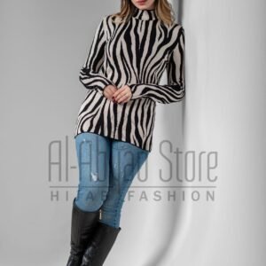Alternative view of Signature Zebra Print Cotton Sweater