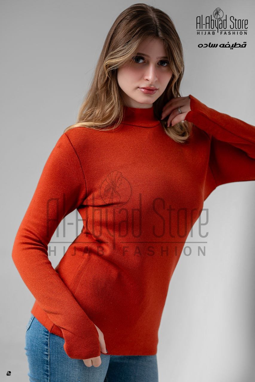 High-Neck Velvet Cotton Pullover - Image 3