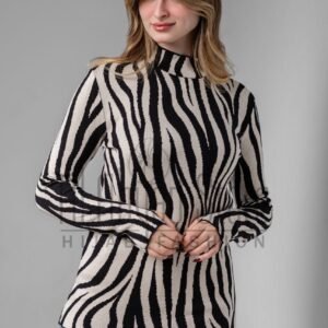 Signature Zebra Print Cotton Sweater